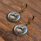 White Dragon Earrings