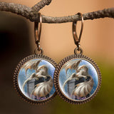 White Dragon Earrings