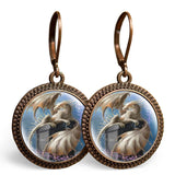 White Dragon Earrings