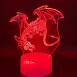 3D Illusion<br>Dragon Lamp