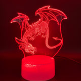 3D Illusion<br>Dragon Lamp