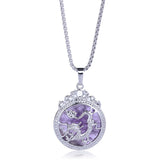 Amethyst Dragon Necklace (Stainless Steel)