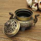 Antique Japanese Bronze Incense Burner with Dragon Handles