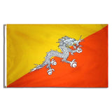 Bhutanese Flag with Dragon