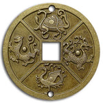 Big Chinese Coin with a Dragon and a square hole in the middle