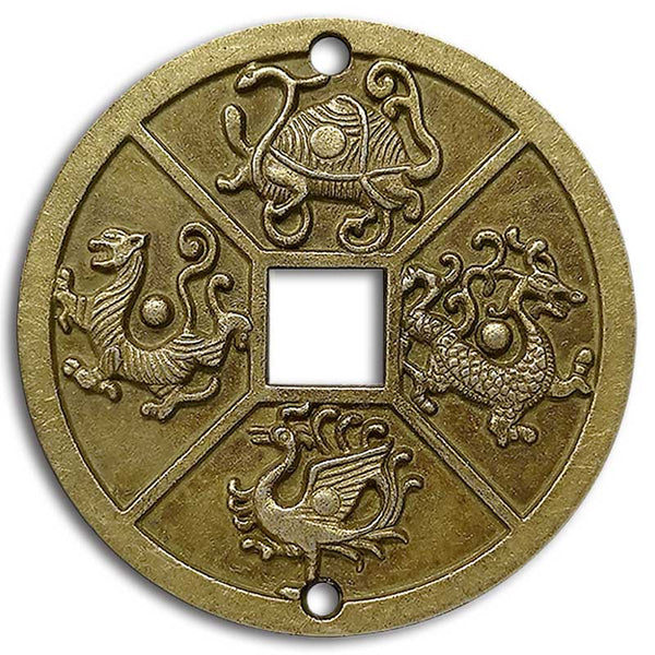 Big Chinese Coin with Dragon and square hole Dragon Vibe