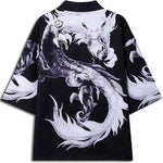 Black and White Dragon Kimono