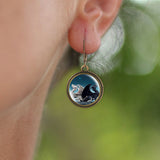 Black and White Dragons Earrings