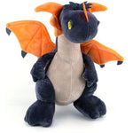 Black Dragon With Orange Wings Plush