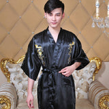Black Kimono with Gold Dragons