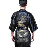 Black Kimono with Gold Dragons