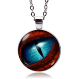 Blue Dragon Eye Pendant (Silver finish)