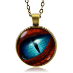 Blue Dragon Eye Pendant (Bronze finish)