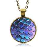 Blue Dragon Scale Necklace