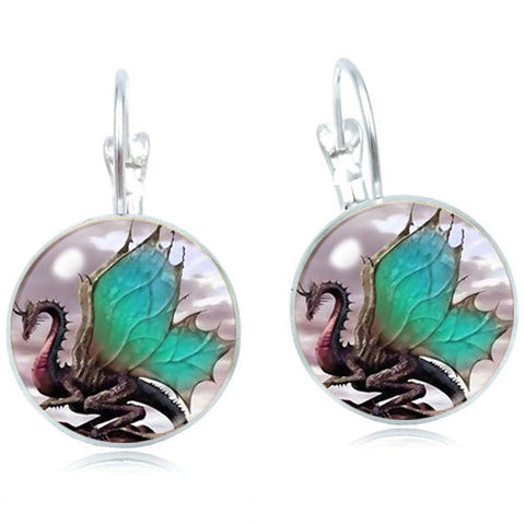 Butterfly Dragon Earrings (silver)
