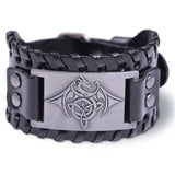 Celtic Dragon Bracelet (Leather)