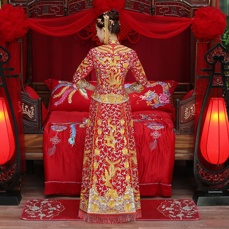 Chinese Dragon and Phoenix Wedding Dress | Dragon Vibe
