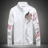 Chinese Dragon Embroidered Jacket (white)