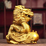 Chinese Dragon Statue with Ball