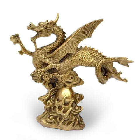Chinese Flying Dragon Statue