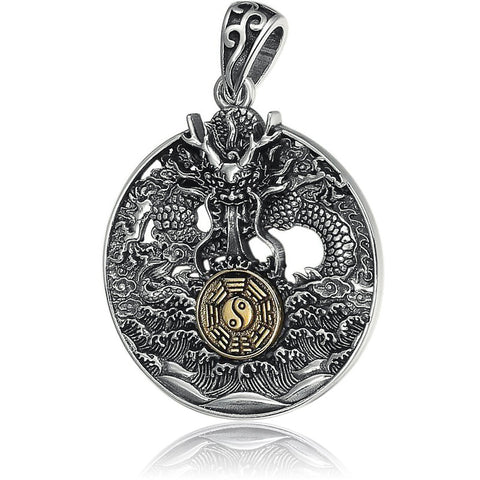 Chinese Dragon Yin And Yang Necklace