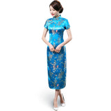Chinese Dress with Dragon Patterns (Blue)
