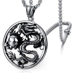 Chinese Mythological Dragon Pendant (Stainless Steel)