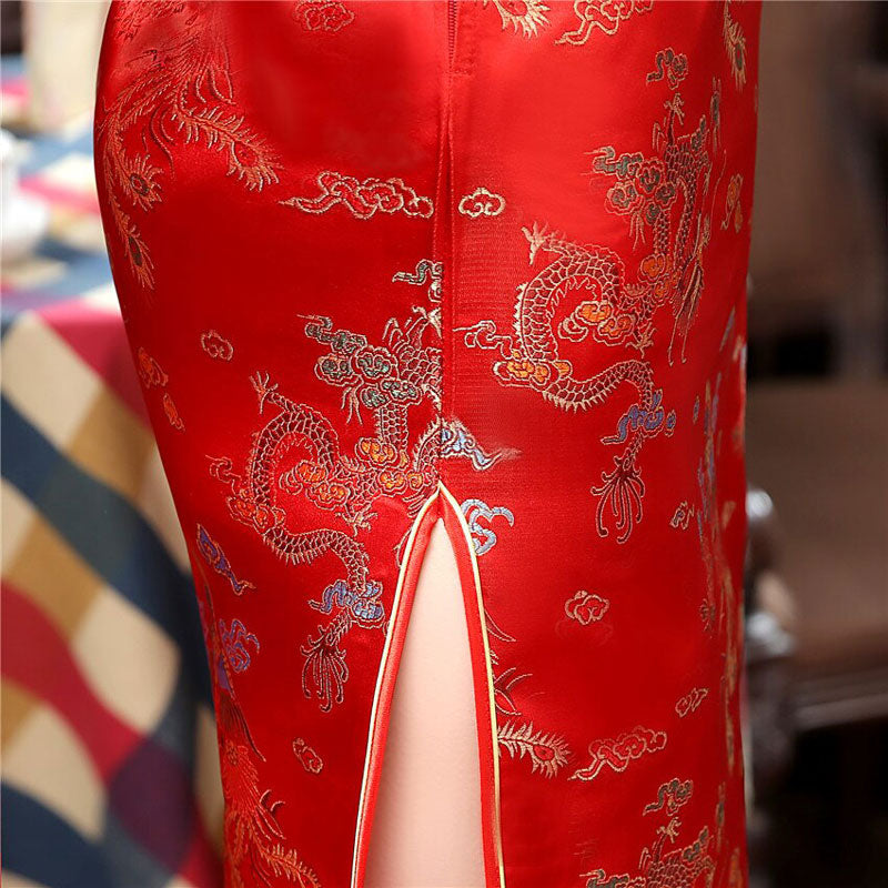 chinese red dress Chinese Red Dress with Dragons