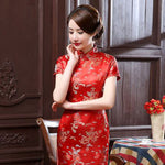 Chinese Red Dress with Dragons