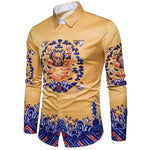 Chinese Style Button<br>Shirt with Dragon