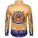 Chinese Style Button<br>Shirt with Dragon