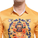 Chinese Style Button<br>Shirt with Dragon