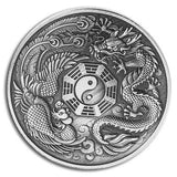Chinese Zodiac Dragon Coin with the Yin-Yang symbol