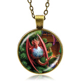 Christmas Dragon Necklace (Bronze)
