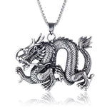 Cool Dragon Necklace (Silver finish)