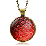 Cool Red Dragon Scale Necklace