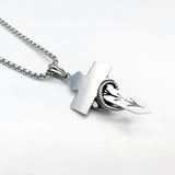 Cross Necklace With Dragon (Stainless Steel)