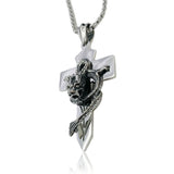 Cross Necklace With Dragon