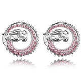 Crystal Dragon Earrings (Light Rose)