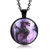 Crystal Dragon Necklace (Black finish)