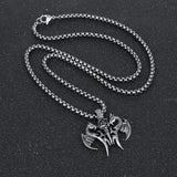 Double Dragon Pendant (Stainless Steel)