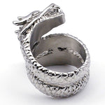 Chinese Double-headed Dragon Ring (Stainless Steel)