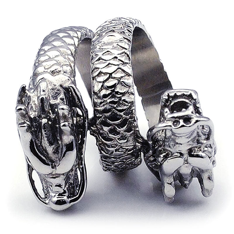 Chinese Double-headed Dragon Ring Dragon Vibe