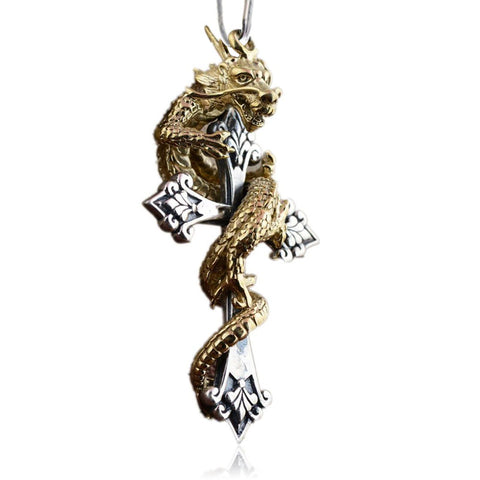 Dragon And Cross Necklace