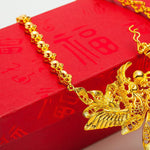 Dragon And Phoenix Gold Necklace