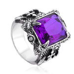 Dragon Claw Ring with a Purple Stone