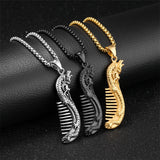 Dragon Comb Necklace (Stainless Steel)