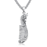 Dragon Comb Necklace (Silver)