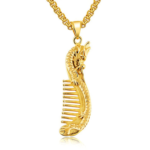 Dragon Comb Necklace (Golden)