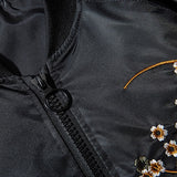 Dragon Embroidered Bomber Jacket